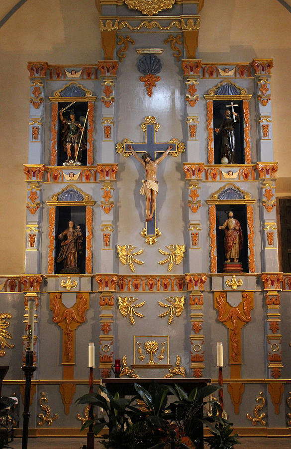 San Jose Mission Altar Photograph by Mary Bedy