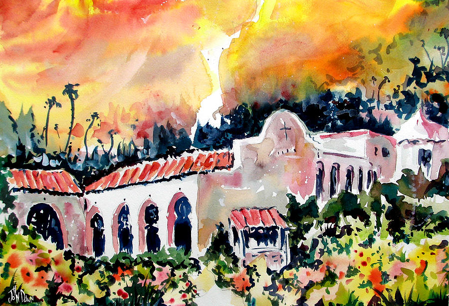 San Juan Capistrano Mission Painting by John Dunn