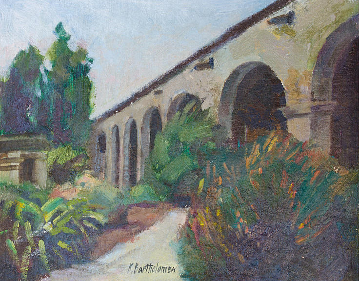 San Juan Capistrano MIssion Painting by Karla Bartholomew