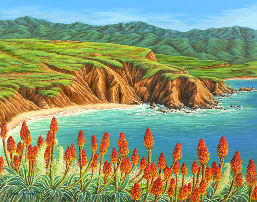 San Mateo Springtime Painting by Jane Girardot