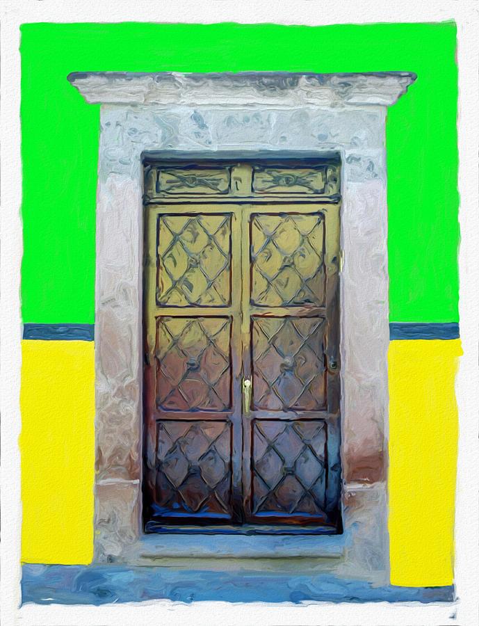 San Miguel de Allende Door 9 Digital Art by Britton Britt Cagle