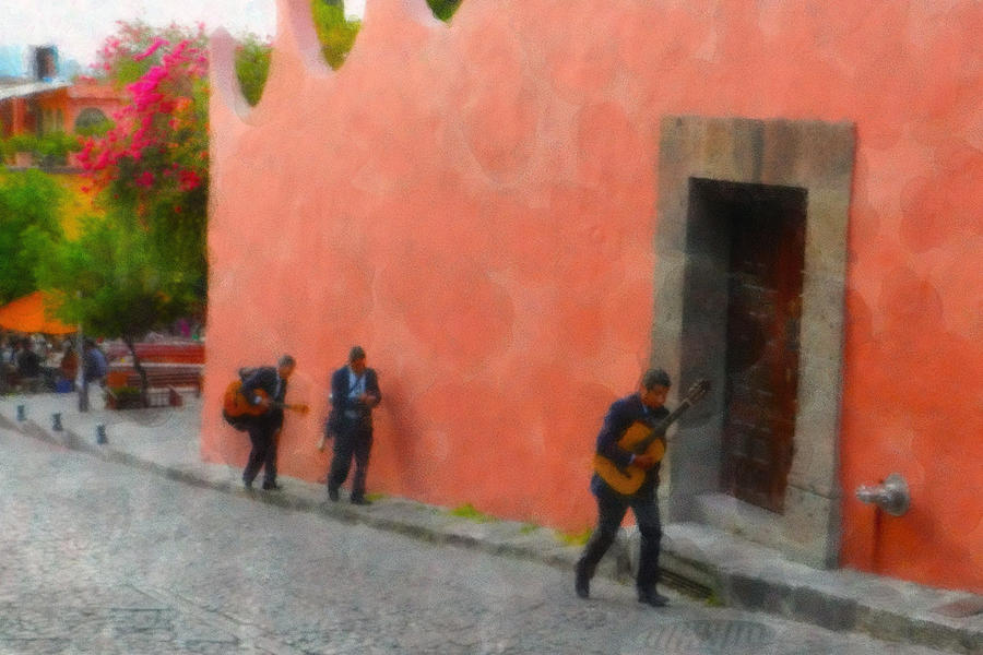 San Miguel de Allende Mexico Streets Digital Art by Cathy Anderson