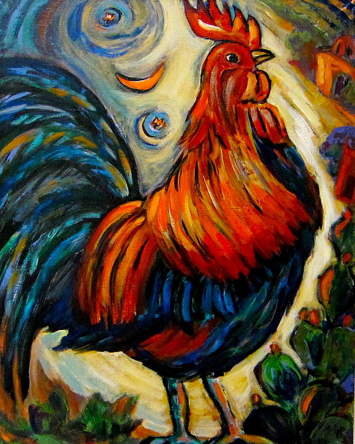 Rooster Painting - San Miguel Rooster by Carol Keiser