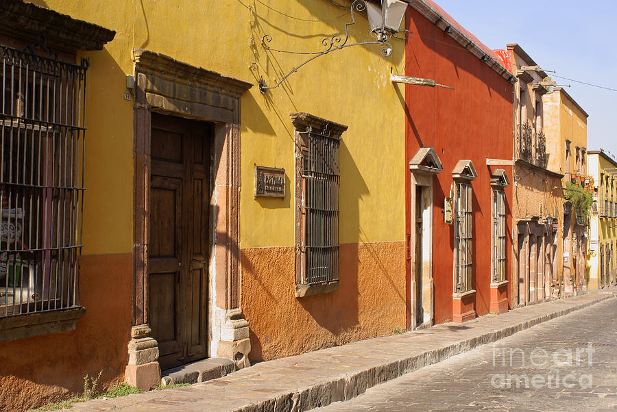 San Miguel Street Mexico Photograph by John  Mitchell