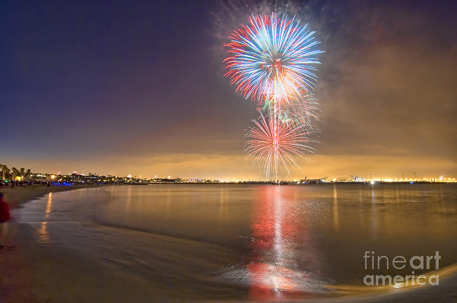 San Pedro Fireworks Photograph by Nick Carlson Pixels