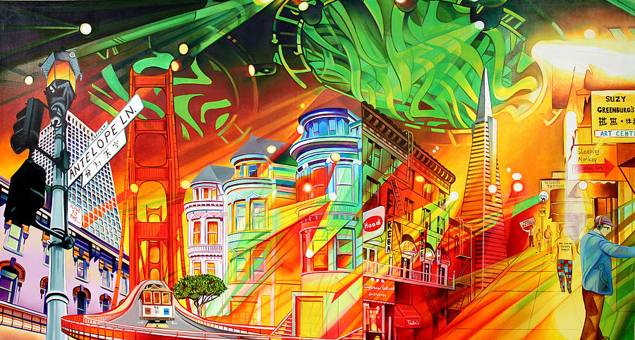 San Francisco Painting - San Phranphisco by Joshua Morton