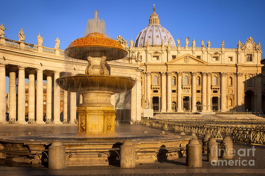 San Pietro - Vatican Dawn - Italy Photograph by Brian Jannsen