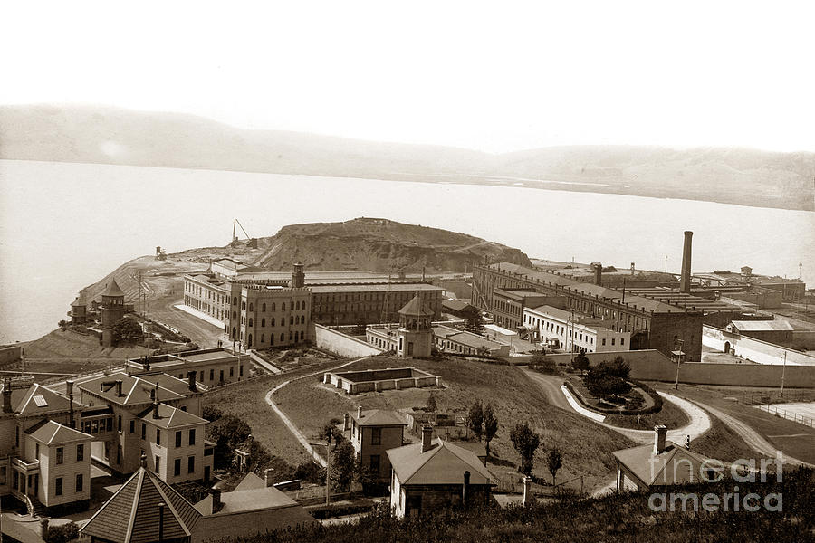 Lighthouse Photograph - San Quentin State Prison California Opened in July 1852 circa 1910 by Monterey County Historical Society