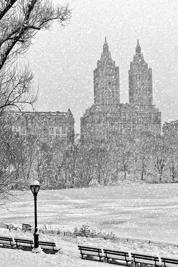 San Remo Towers Snow Photograph by Susan Candelario