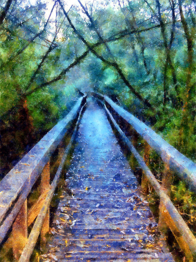 San Simeon Foot Bridge Digital Art by Kaylee Mason