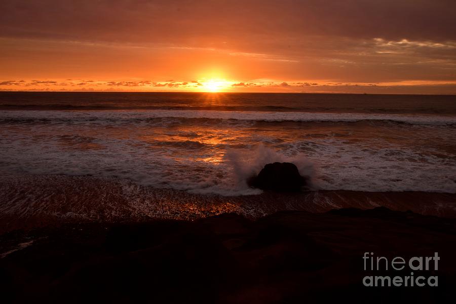 Ocean Sunset Photograph - San Simeon Stunning Sunest by Johanne Peale