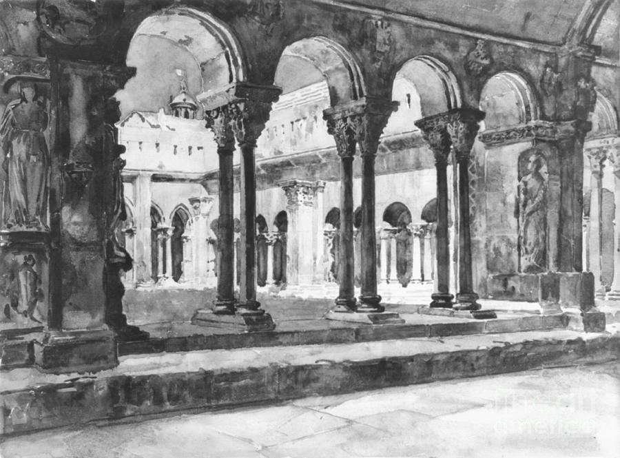 San Trophine Cloister Arles France 1888 Photograph by Padre Art