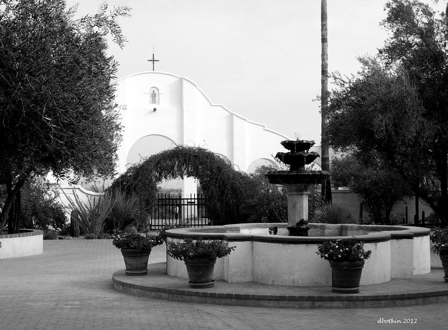San Xavier Courtyard Photograph by Dick Botkin