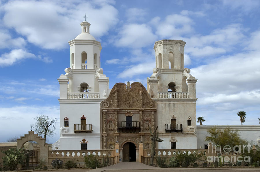 San Xavier del Bac Mission Facade Photograph by Bob Christopher | Fine ...