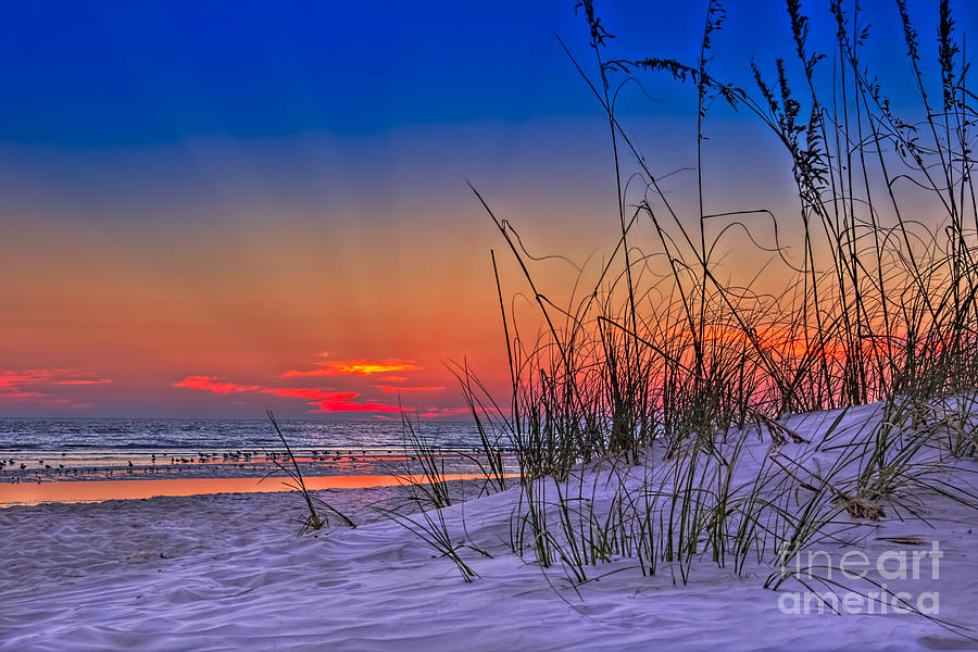 Sunset Photograph - Sand and Sea by Marvin Spates