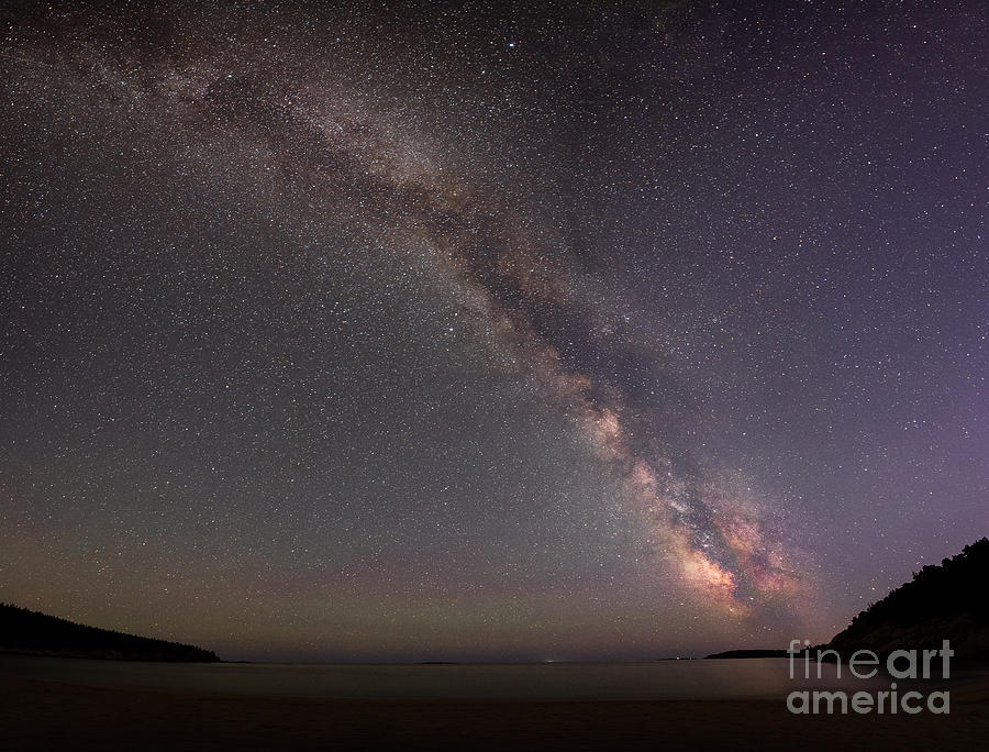 Sand Beach Milky Way Panorama  Photograph by Michael Ver Sprill