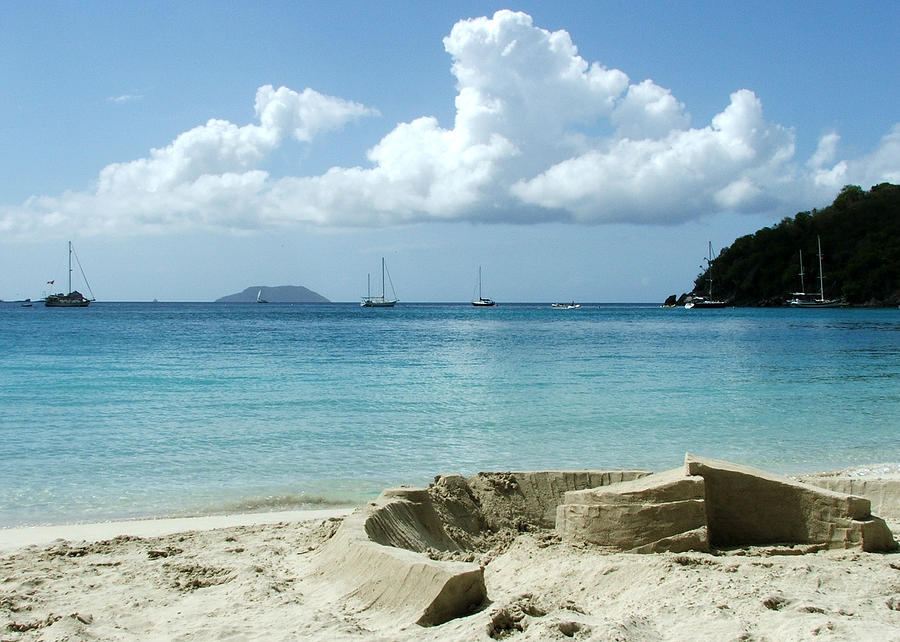 Paradise Photograph - Sand Castle at Gibney Beach by Russell  Anderson
