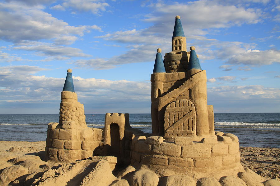 Sand Castle on Beach Photograph by Lauren Tracy