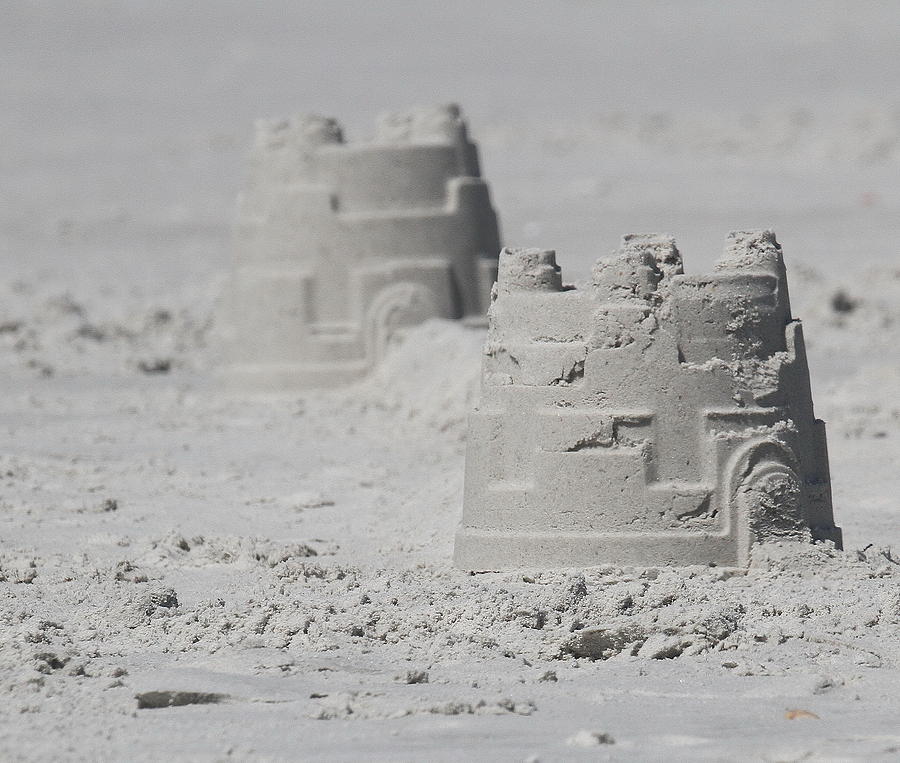 Beach Photograph - Sand Castles by Cathy Lindsey