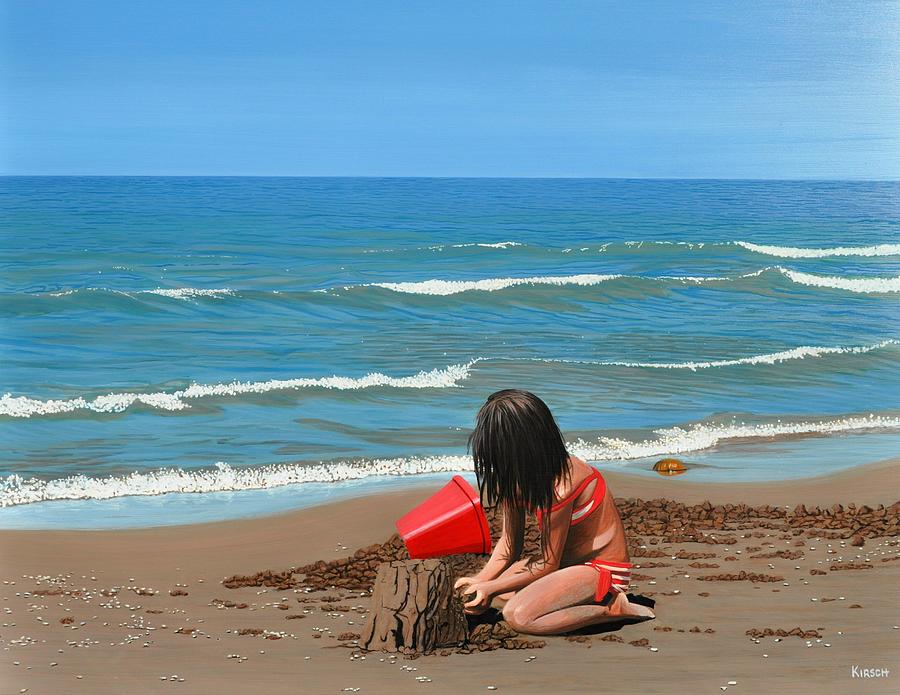 Sand Castles Painting by Kenneth M Kirsch