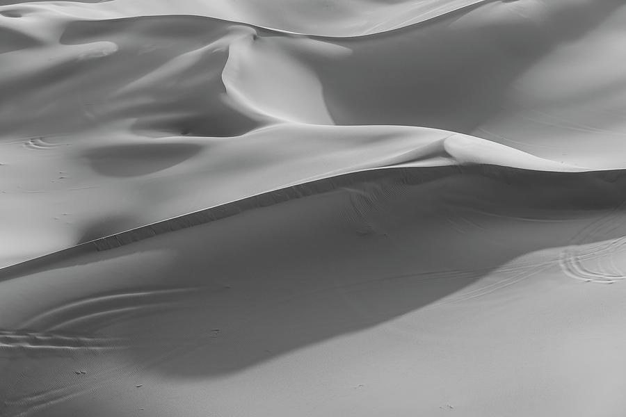 Sand Dunes In The Desert, Monochrome Photograph by Moritz Wolf