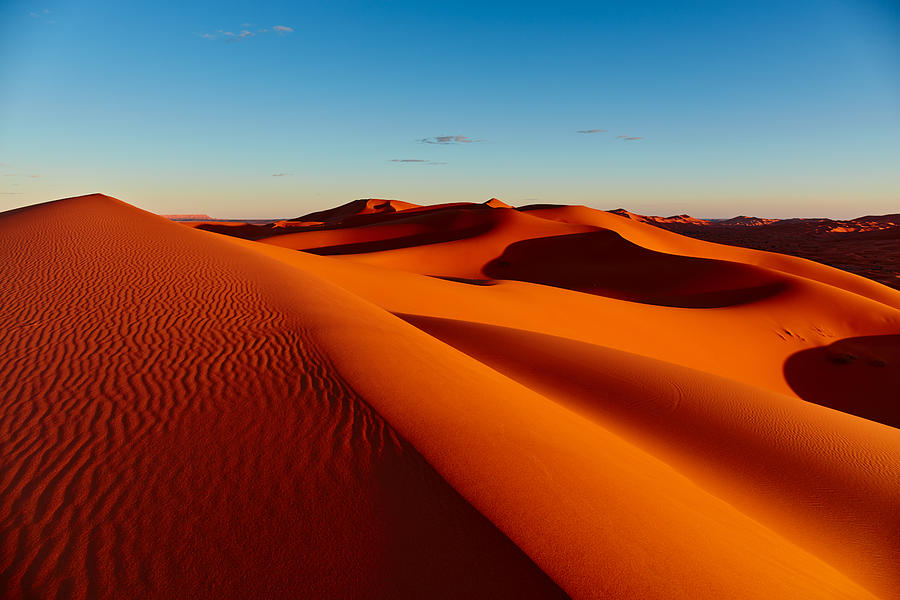 Sand Dunes In The Sahara Desert Photograph by Arturnyk