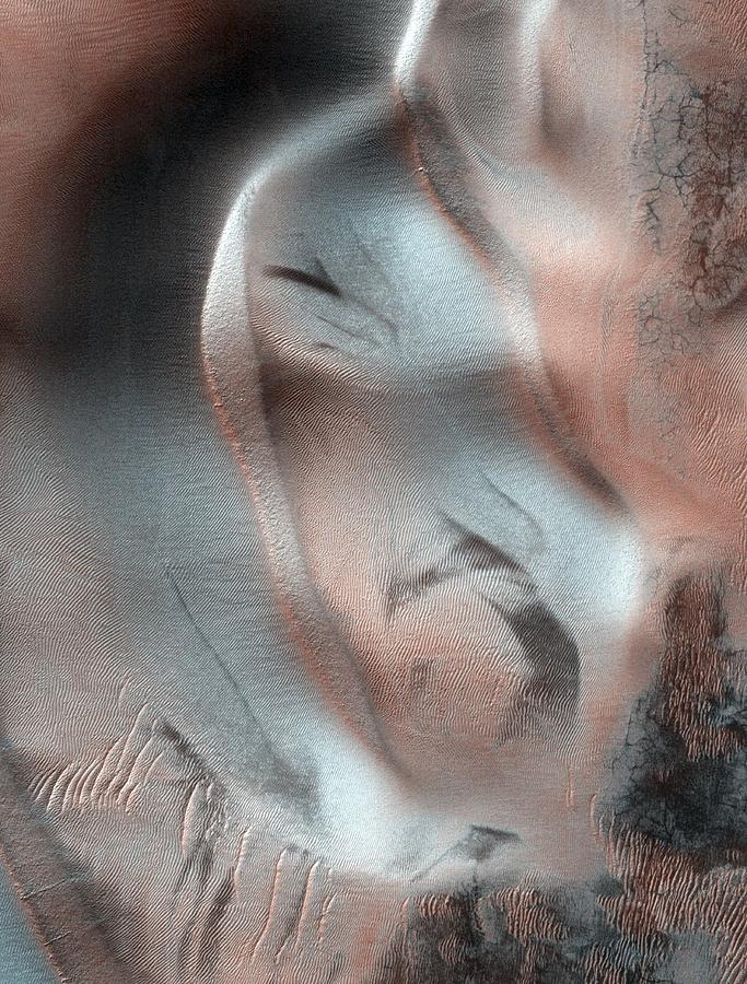 Pattern Photograph - Sand Dunes On Mars by Nasa