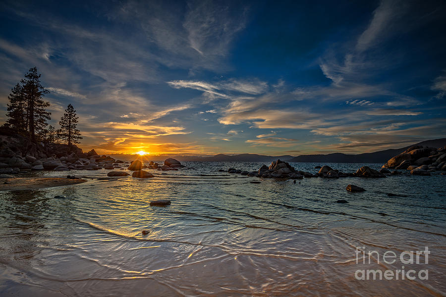 Sand Harbor Tahoe Sunset II Photograph by Dianne Phelps