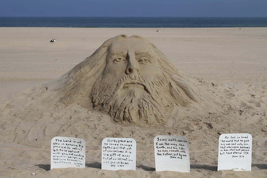 Sand Sculpture Of Jesus Photograph By David Byron Keener Fine Art America