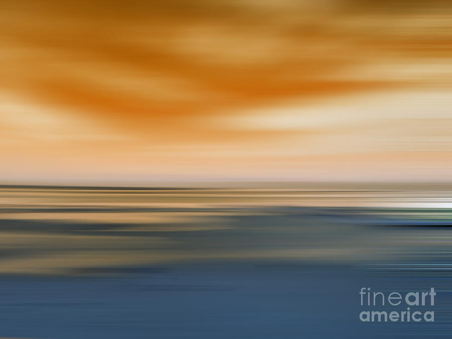 Sand Sea and Sky Abstract Photograph by Lynn Bolt