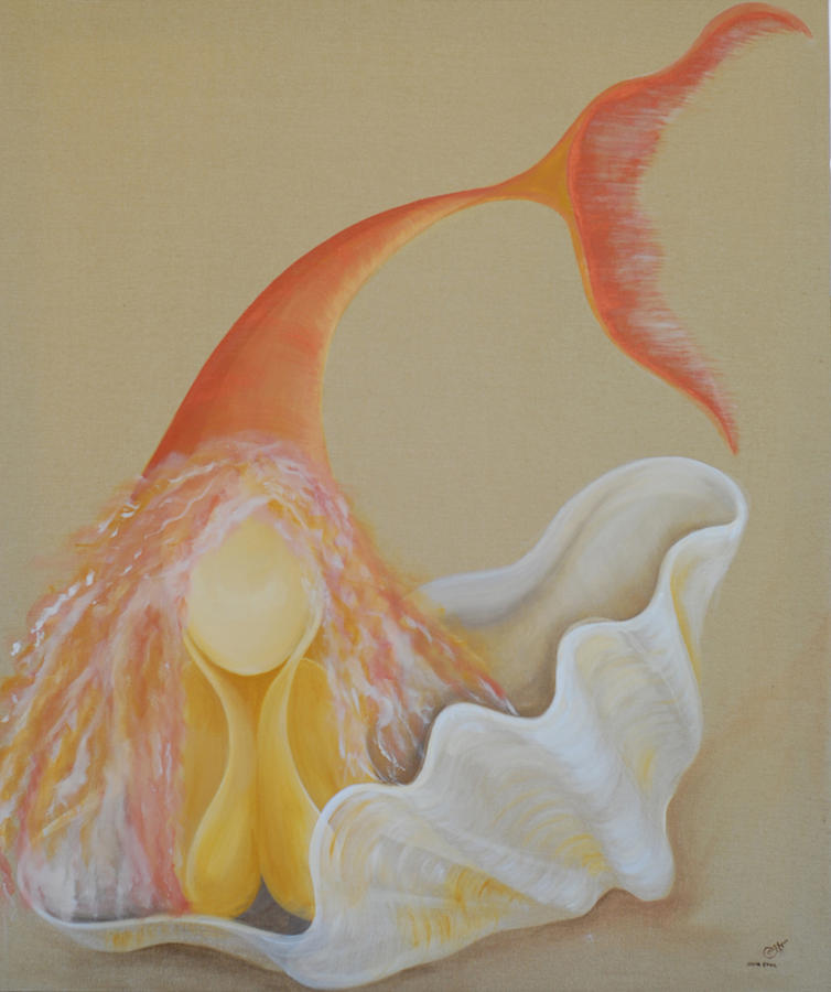 Mermaid Painting - Sand Soul by Catt Kyriacou