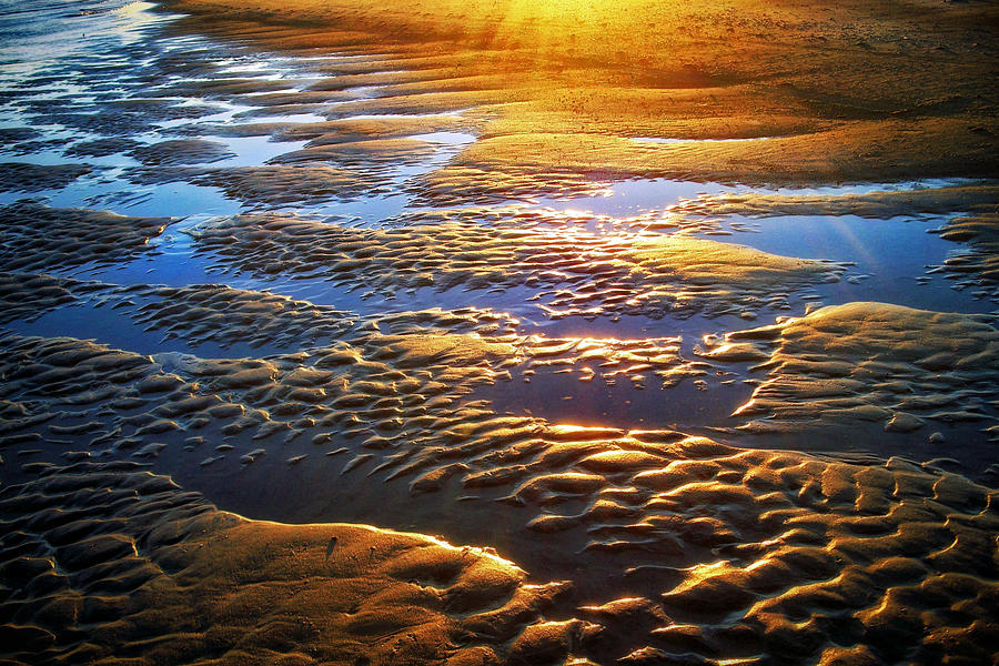 Sand textures at sunset Photograph by Carolyn Derstine
