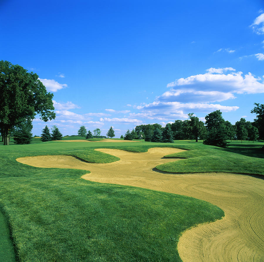 Sand Trap In A Golf Course, Rich Photograph by Panoramic Images Fine