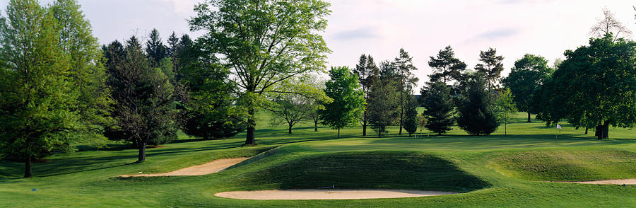 Sand Traps On A Golf Course, Baltimore Photograph by Panoramic Images