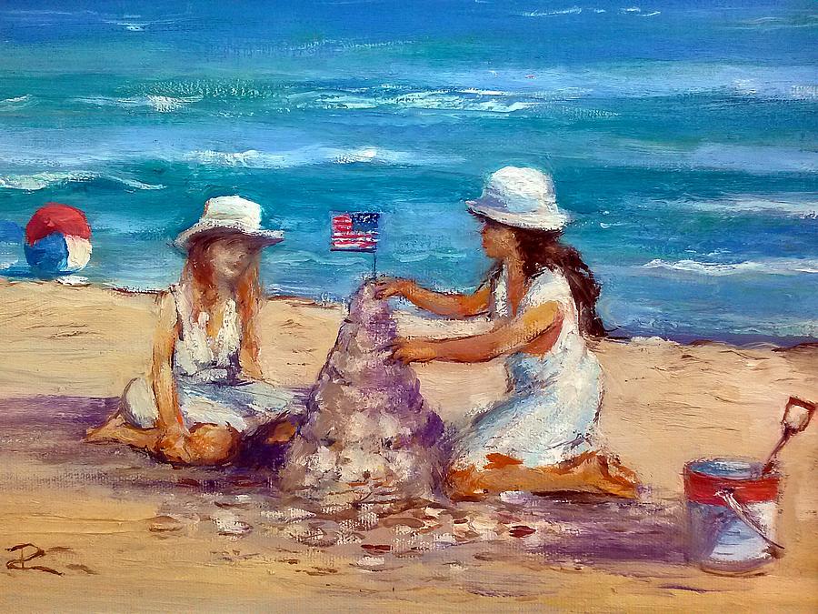 Sandcastle Time Painting by Philip Corley