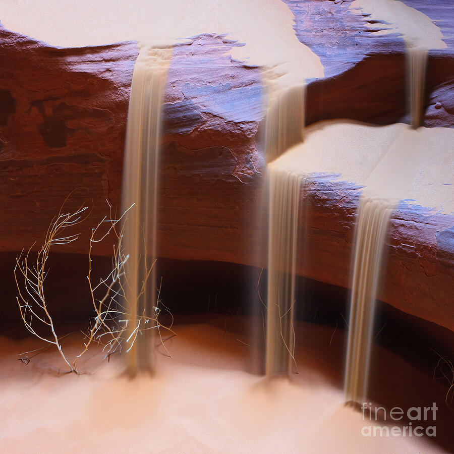 Antelope Canyon Photograph - Sandfalls in Upper Antelope Canyon by Henk Meijer Photography