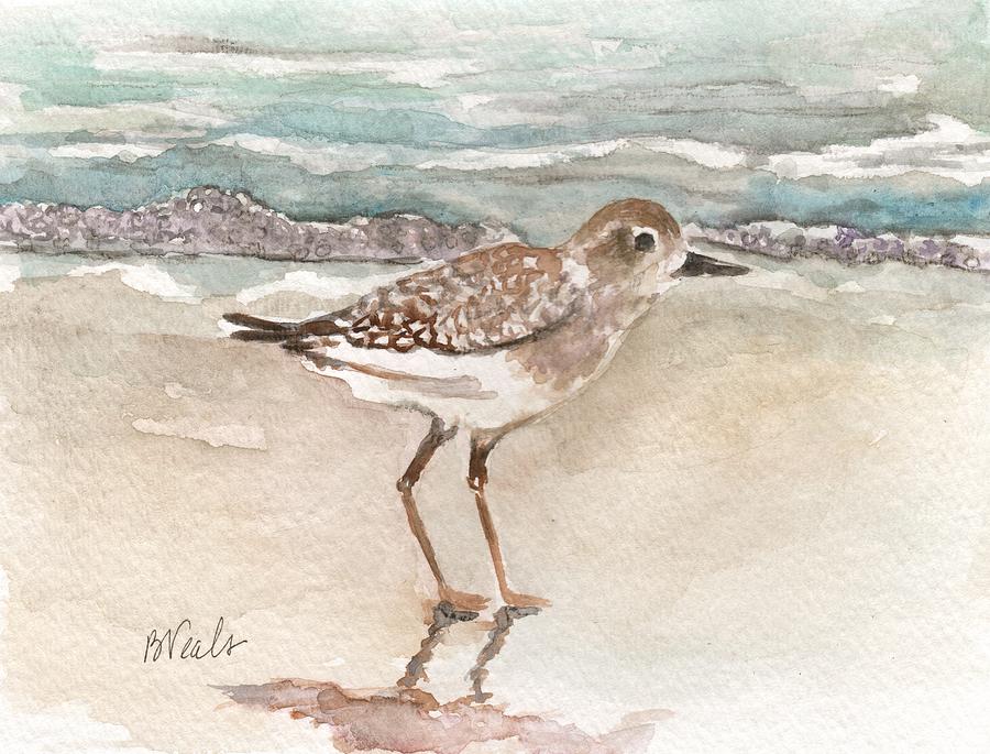 Sandpiper Painting by Bev Veals