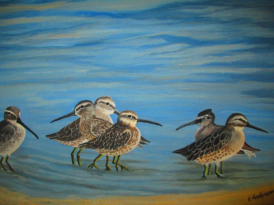 Sandpipers On The Beach Painting