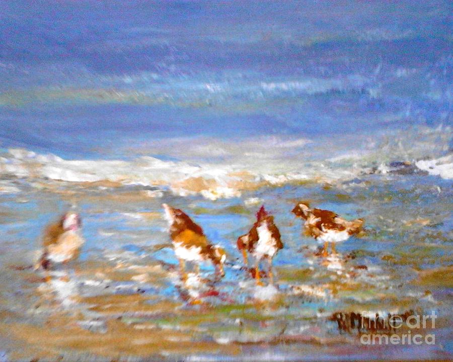 Bird Painting - Sandpipers by Ray Mitchell