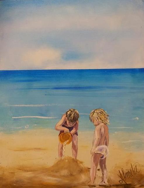 Sandplay Painting by Almeta Lennon