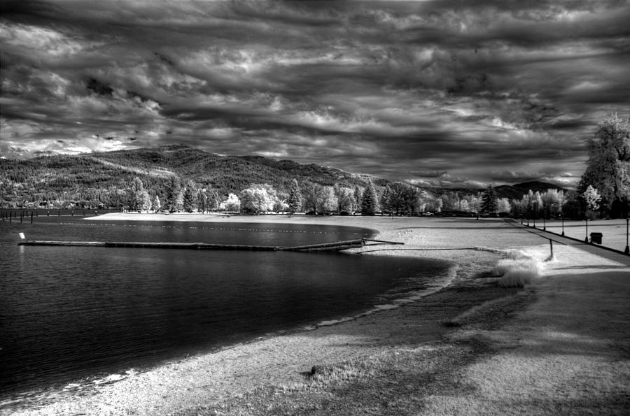 Sandpoint City Beach In Infrared 2 Photograph by Lee Santa