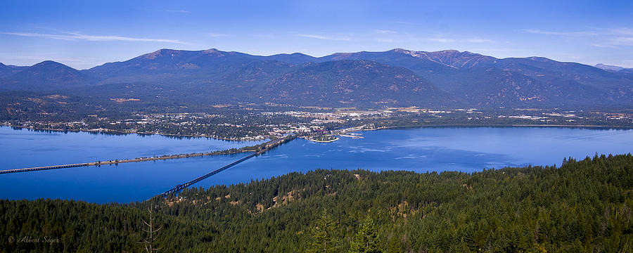 North Idaho Photograph - Sandpoint from Trail 3  -  110923-021 by Albert Seger