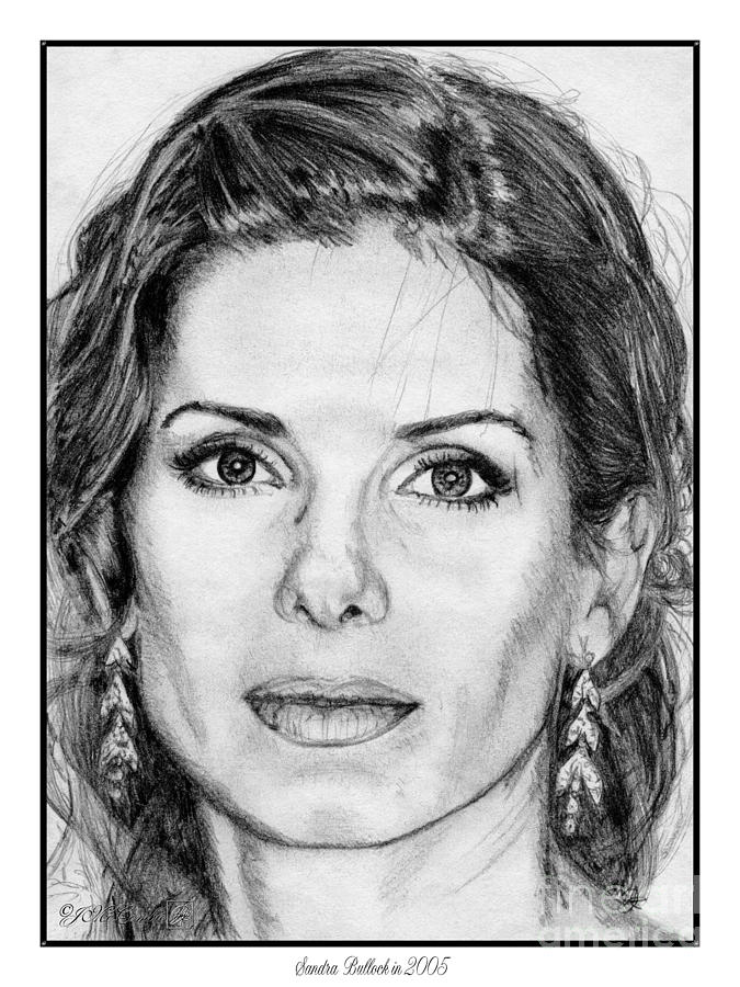 Sandra Bullock Drawing - Sandra Bullock in 2005 by J McCombie