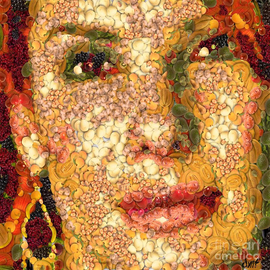 Sandra Bullock in the way of Arcimboldo Digital Art by Dragica  Micki Fortuna