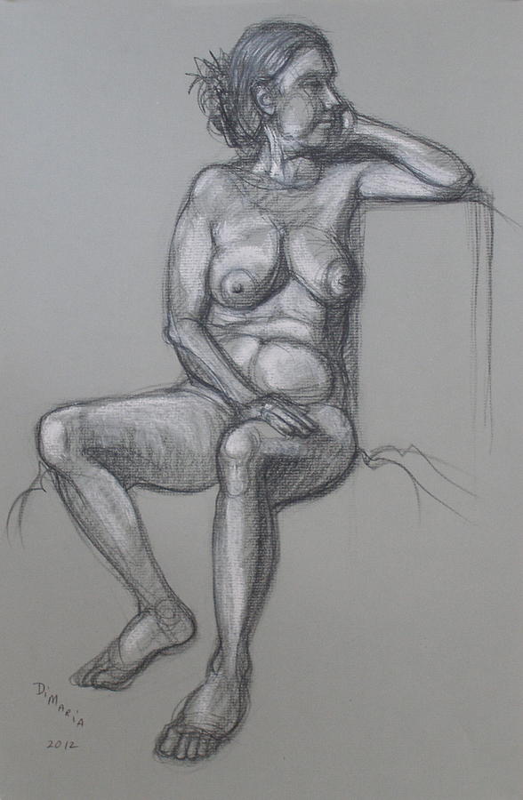 Sandra Seated 1   Drawing by Donelli  DiMaria