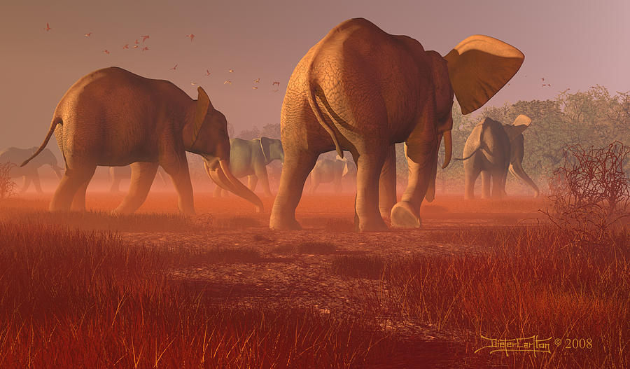Wildlife Digital Art - Sands of the Serengeti by Dieter Carlton