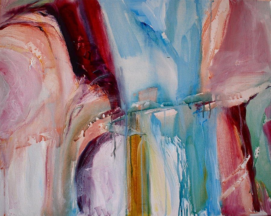Abstract Painting - Sandstone Crossing by Wendy Yeager
