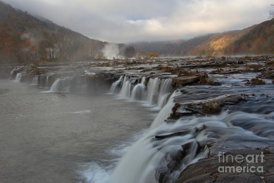 Sandstone Falls At New River Gorge Photograph by Adam Jewell