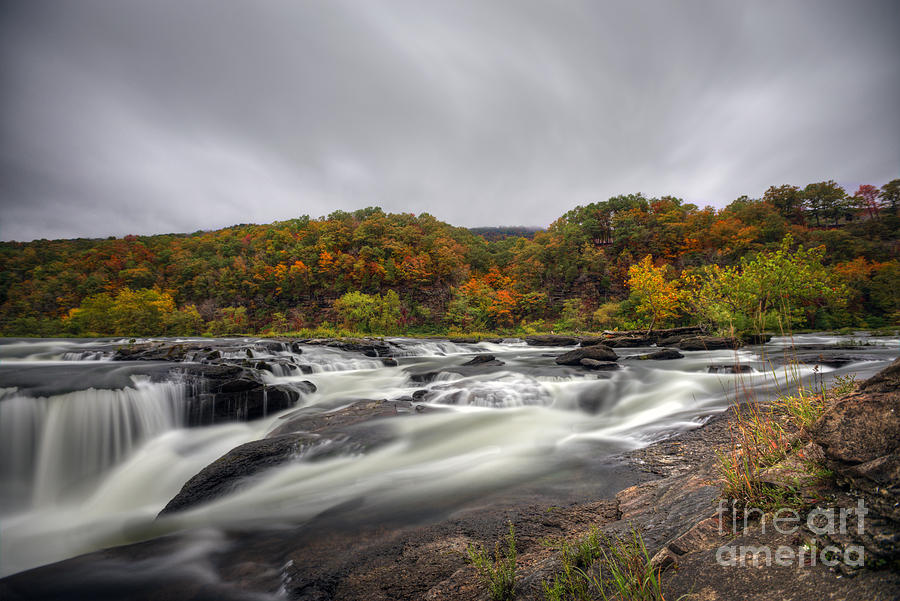 Sandstone Falls in the Fall Photograph by Dan Friend