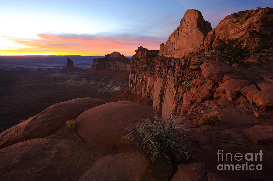 Sandstone Formations At Sunset Photograph by John Shaw